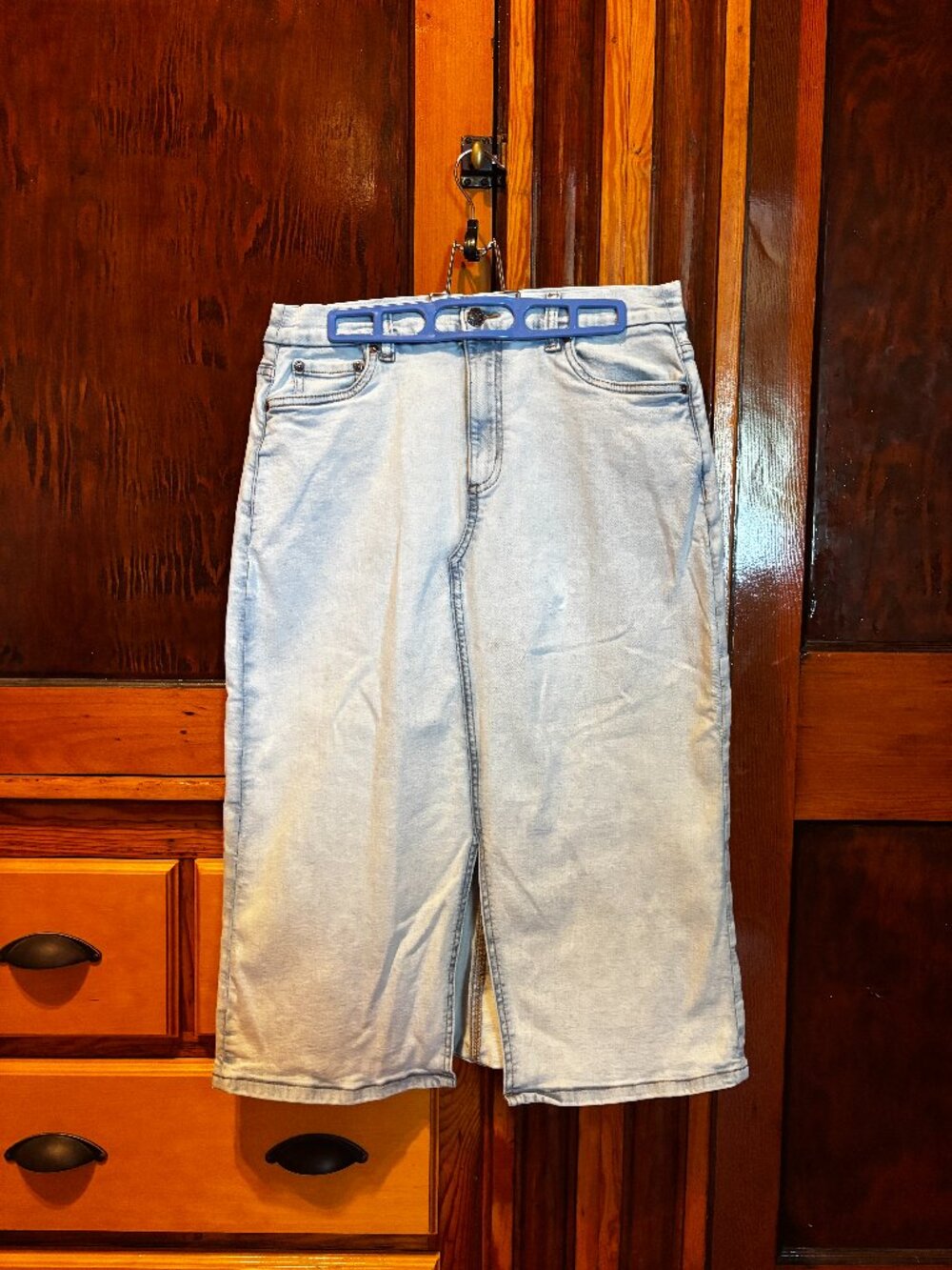 Denim & Co. Canyon Retreat Easy Stretch Overdye Skirt Midi Skirt Size 12